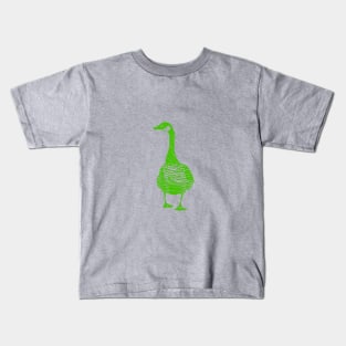 Green goosey goose Kids T-Shirt